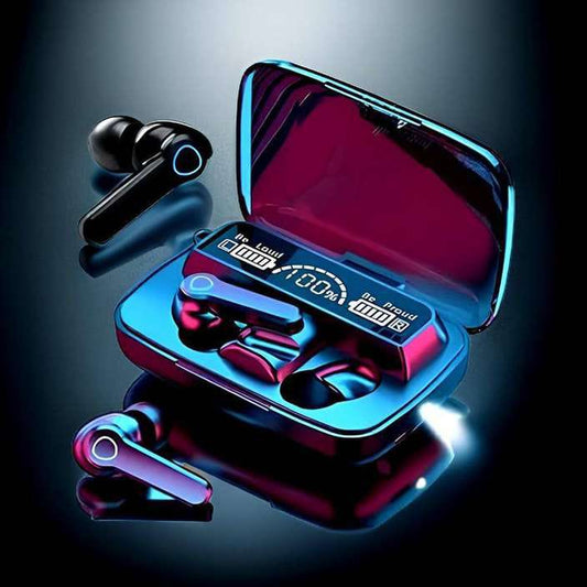 Earbuds M19 PRO with Power Bank Upto 48Hrs Playback Bluetooth Headset F22 Bluetooth