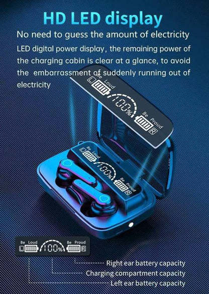 Earbuds M19 PRO with Power Bank Upto 48Hrs Playback Bluetooth Headset F22 Bluetooth