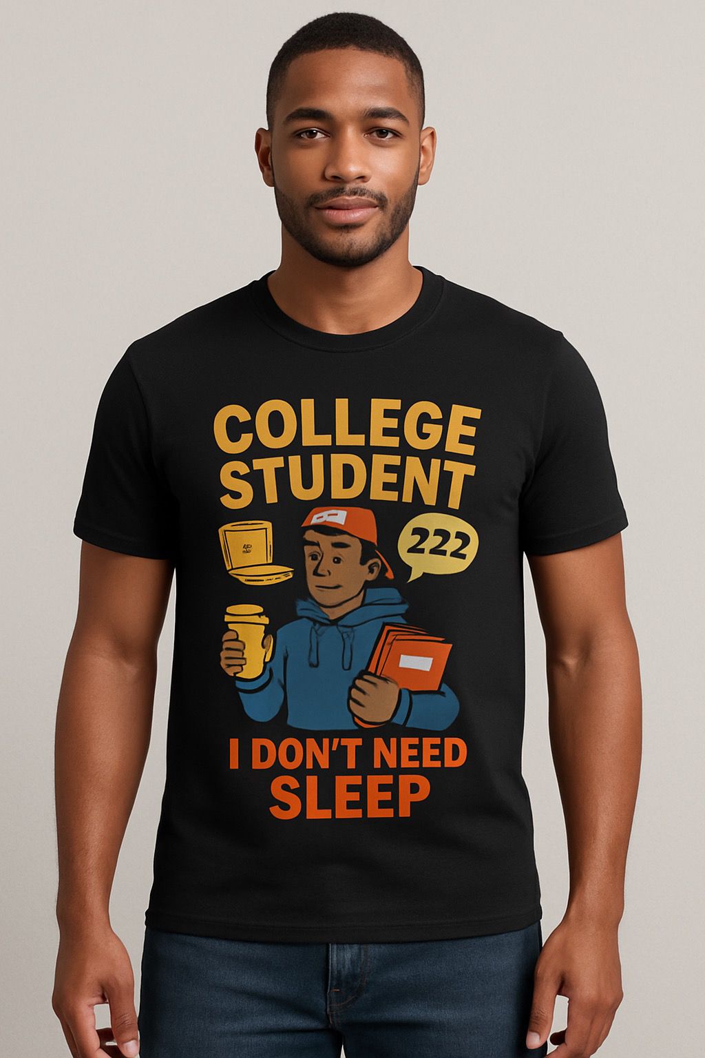 "Zero Sleep College Tee"