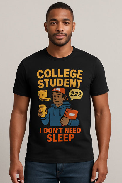 "Zero Sleep College Tee"