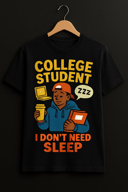 "Zero Sleep College Tee"