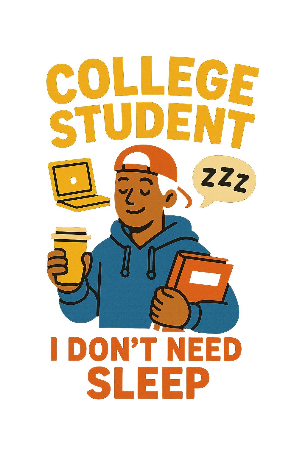 "Zero Sleep College Tee"
