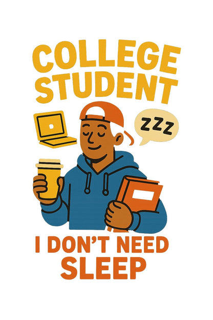 "Zero Sleep College Tee"